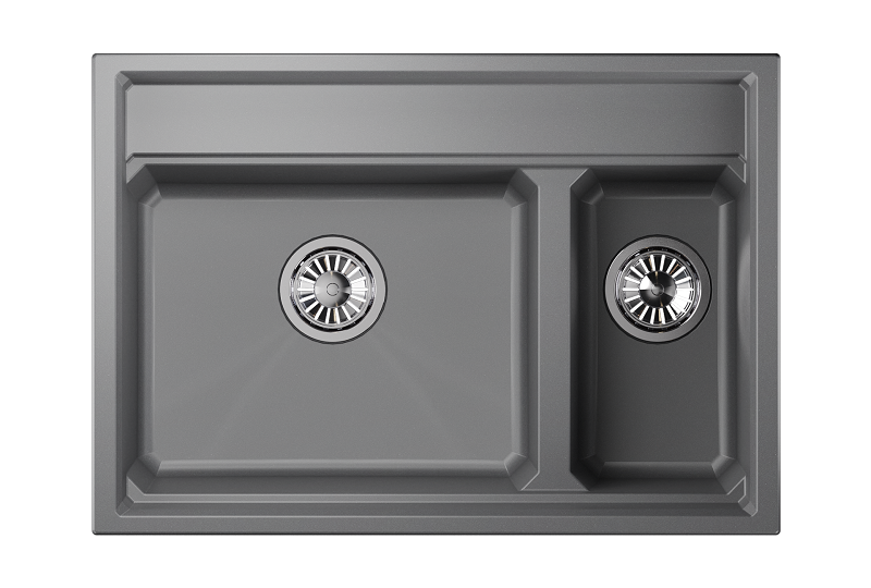Мойка для кухни Granula Kitchen Space 7302 алюминиум, 73х51 см, прямоугольная